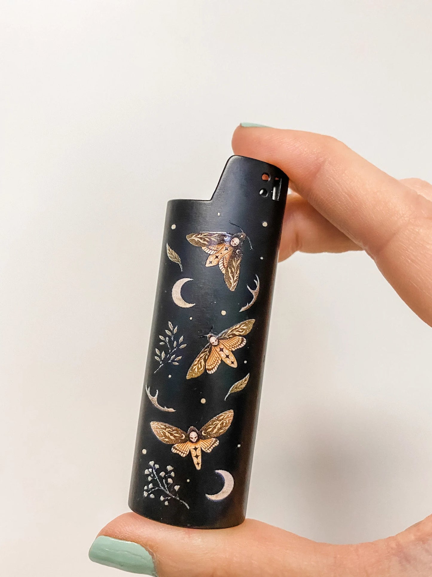 Lighter Case Death Moth Print - Flora and Nirvana